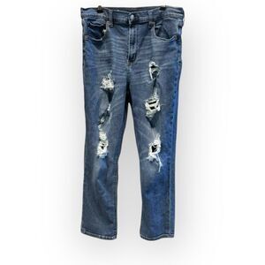 Aeropostale Distressed Stretch Mom Jeans – Size 12 – High Waist
